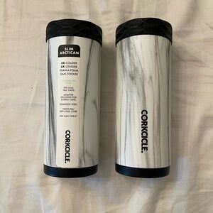 2 Corkcicle Marble Slim Arctican Can Cooler